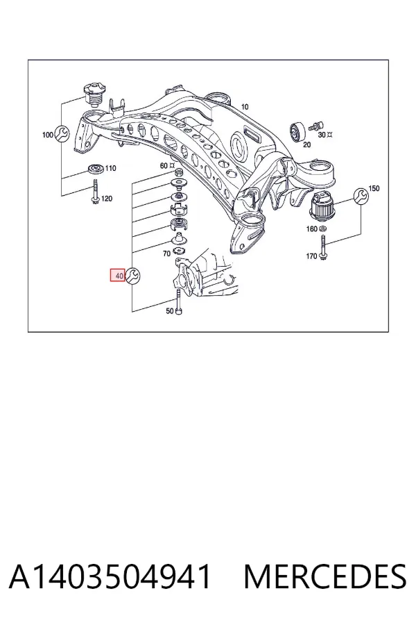 Сайлентблок задньої балки A1403504941 Mercedes