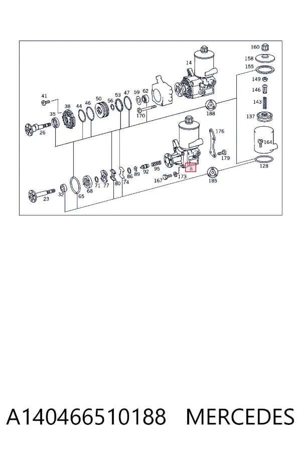 A1404665101 Mercedes Насос гідропідсилювача