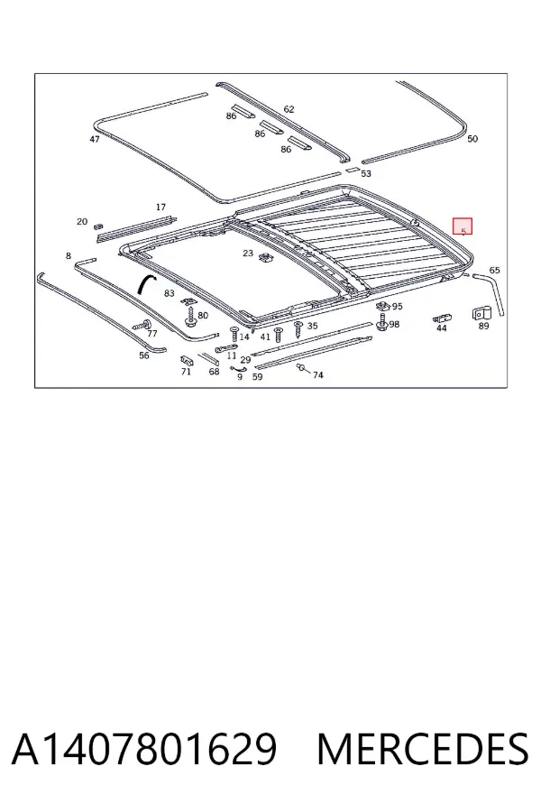 Люк в зборі A1407801629 Mercedes