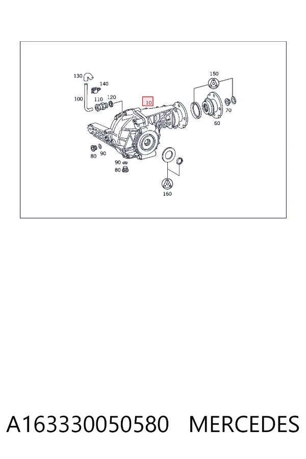 A1633300505 Mercedes Редуктор колісний моста переднього