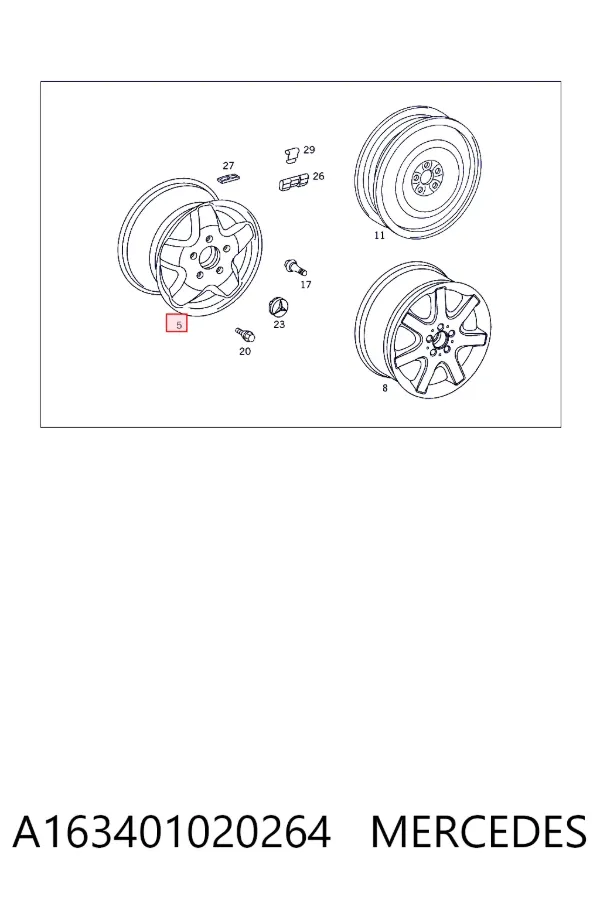  Mercedes A1634010202