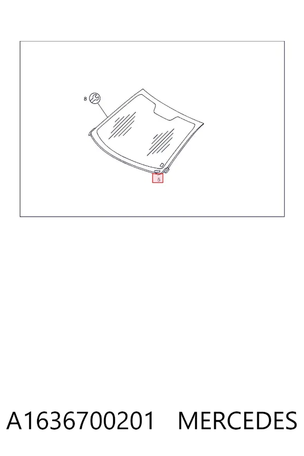 Лобове скло A1636700201 Mercedes