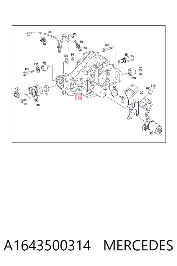Диференціал задній A1643500314 Mercedes