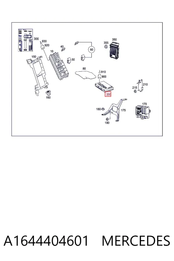 Блок керування сигналами SAM A1644404601 Mercedes