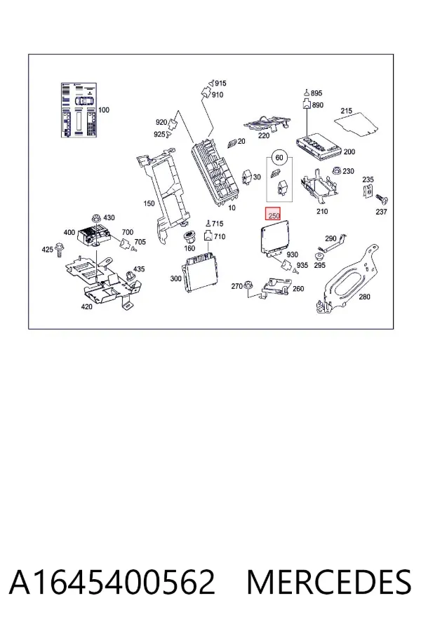 Блок керування сигналами SAM A1645400562 Mercedes