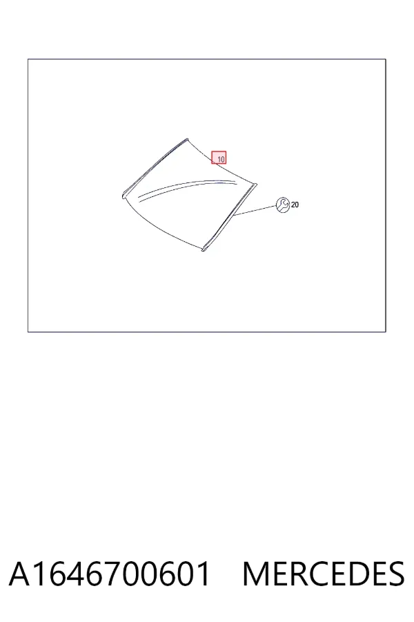 Лобове скло A1646700601 Mercedes