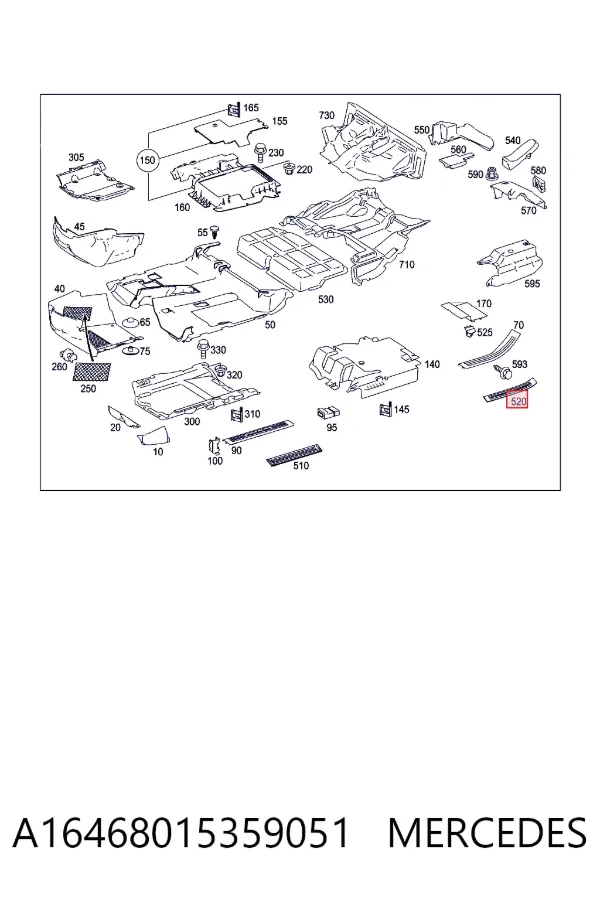  Mercedes A1646801535 ціна, від 8.79 USD
