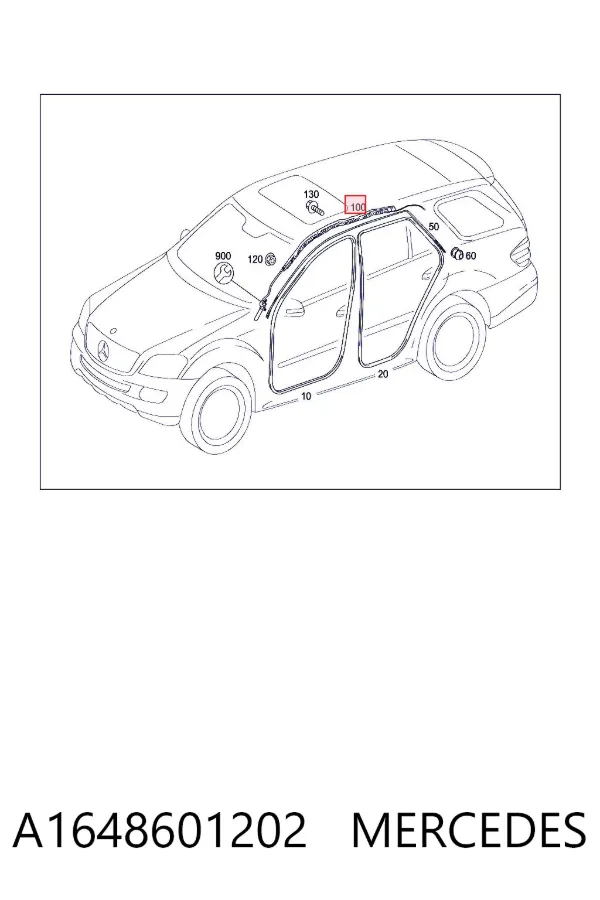 Подушка безпеки, збоку, права, AIRBAG A1648601202 Mercedes