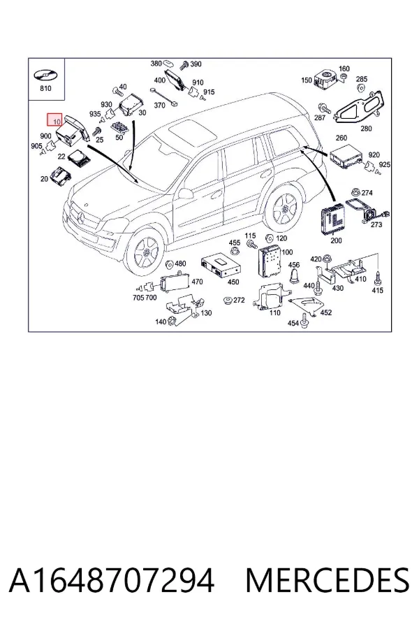 Магнітола A1648707294 Mercedes