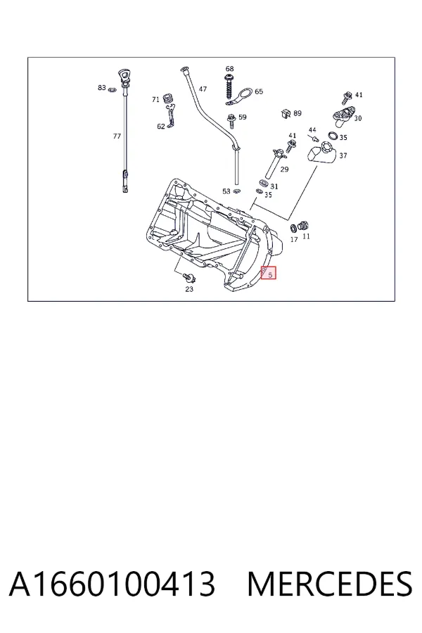 Піддон масляний картера двигуна A1660100413 Mercedes