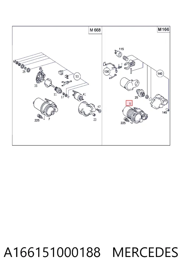 Купити A1661510001 Mercedes Стартер
