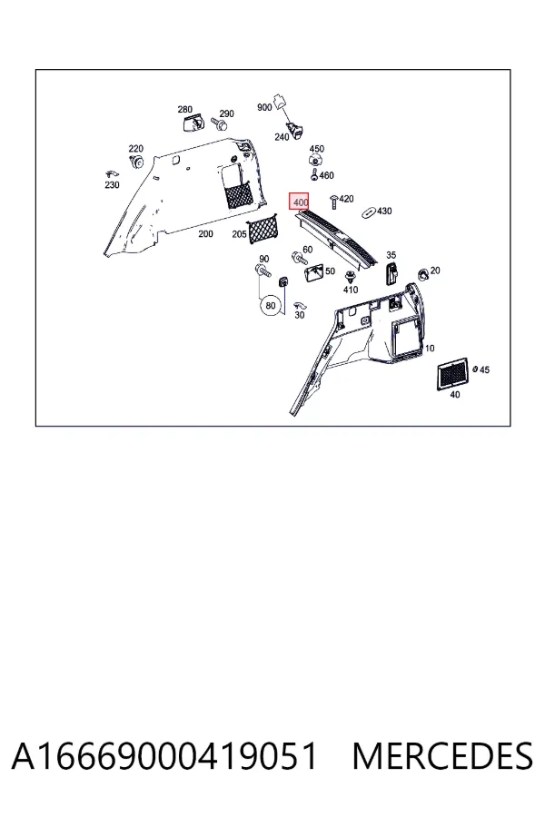 Купити A1666900041 Mercedes 