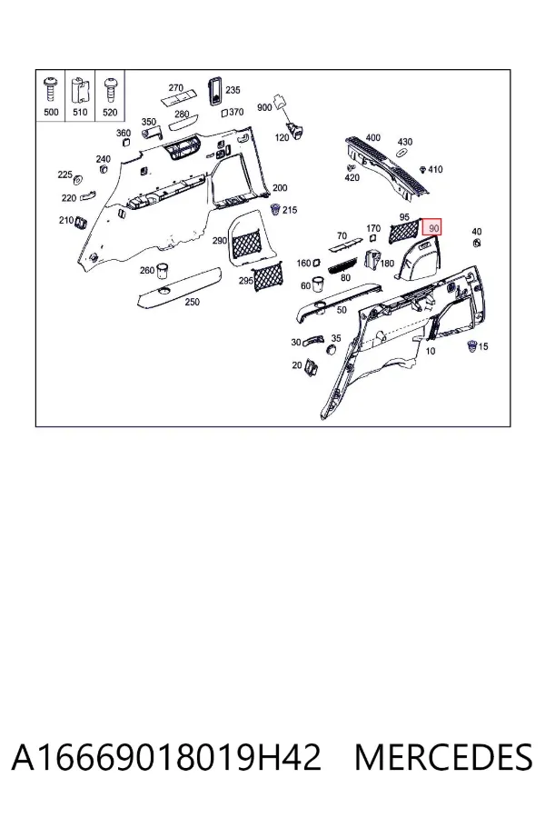  A16669018019H42 Mercedes