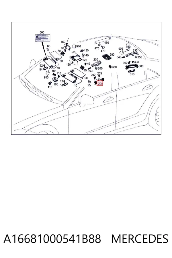  A16681000541B88 Mercedes