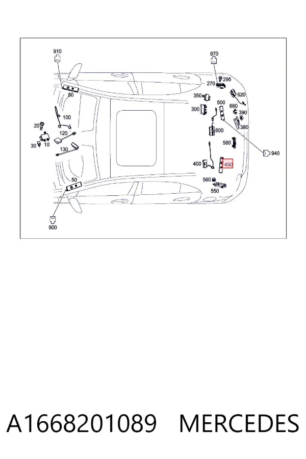 Підсилювач сигналу антени A1668201089 Mercedes