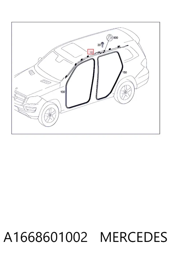 Подушка безпеки, збоку, права, AIRBAG A1668601002 Mercedes