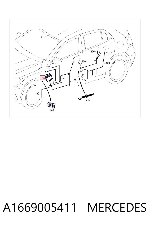 Блок комфорту передніх дверей A1669005411 Mercedes