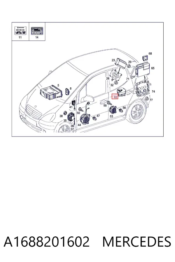  A1688201602 Mercedes