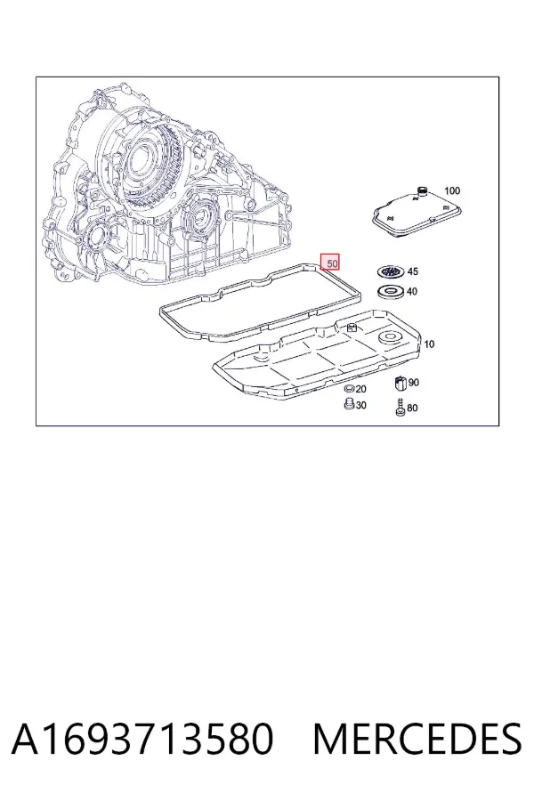 Прокладка піддону АКПП A1693713580 Mercedes