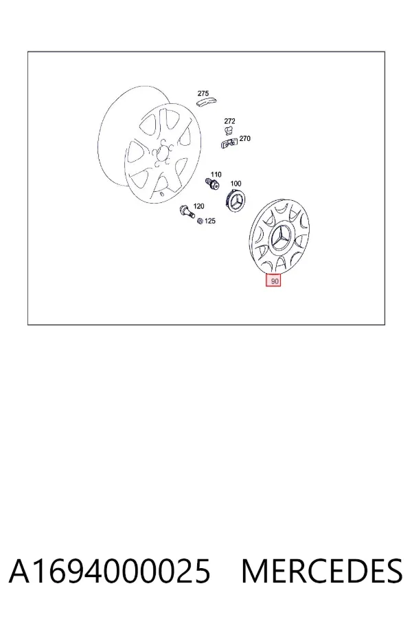 Ковпаки A1694000025 Mercedes
