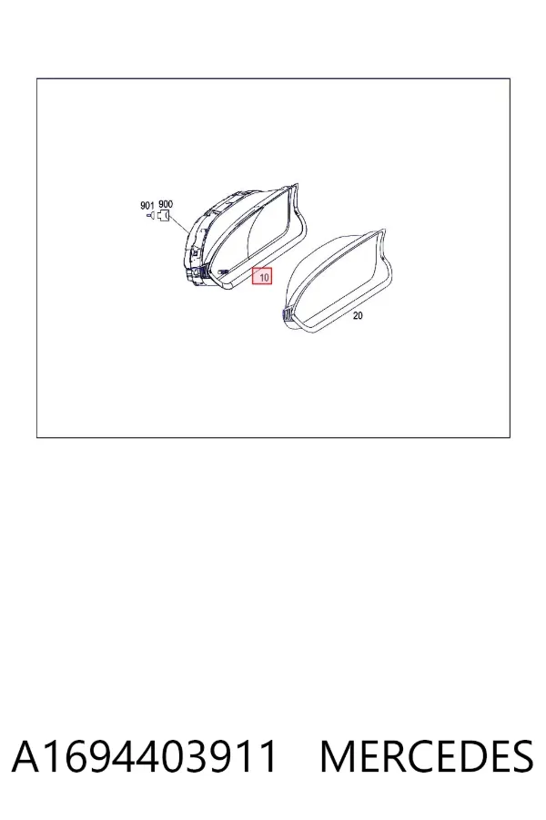 Приладова дошка-щиток приладів A1694403911 Mercedes