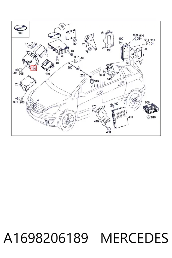 Магнітола A1698206189 Mercedes