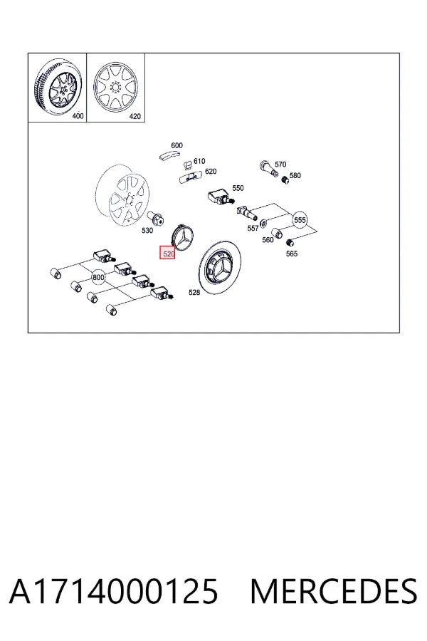 Ковпаки A1714000125 Mercedes