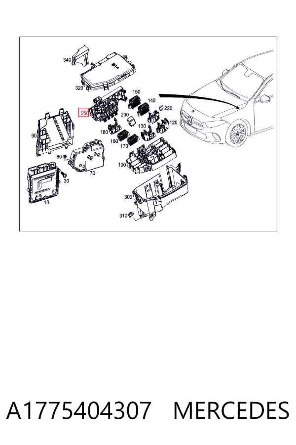 Блок запобіжників A1775404307 Mercedes