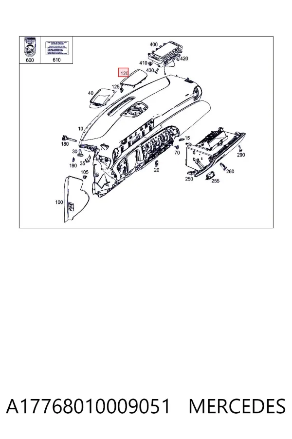  A17768010009051 Mercedes