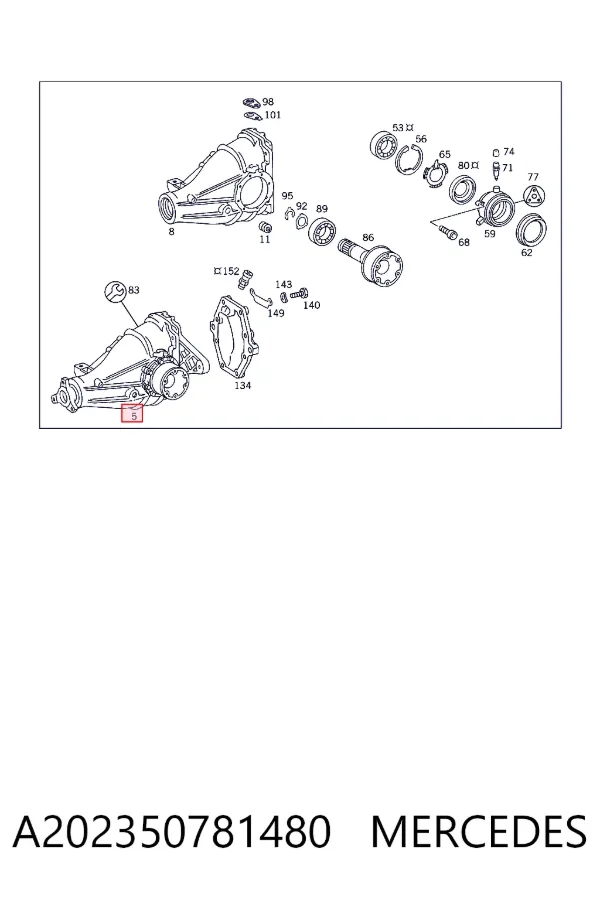Задній редуктор A202350781480 Mercedes
