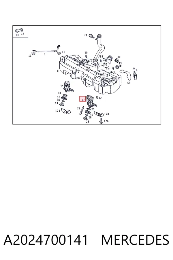 Бензонасос A2024700141 Mercedes