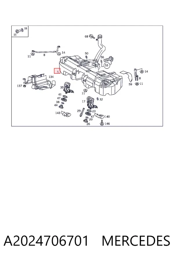 Паливний бак A2024706701 Mercedes