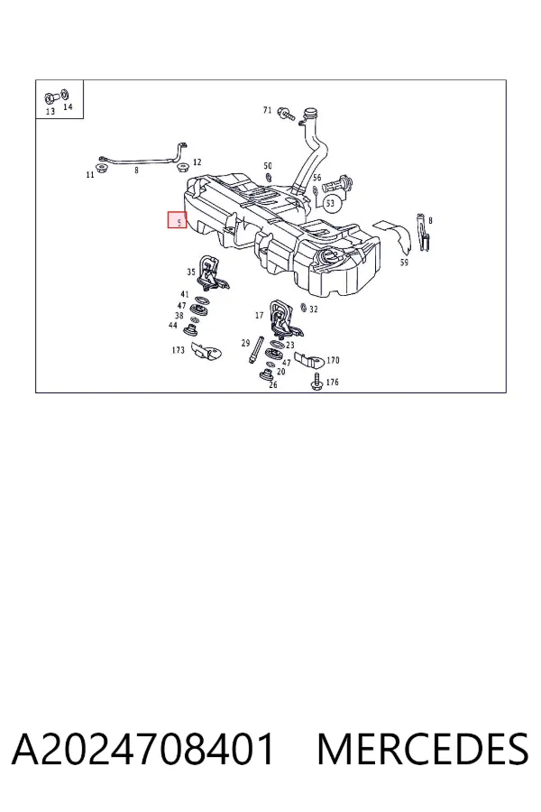 Паливний бак A2024708401 Mercedes