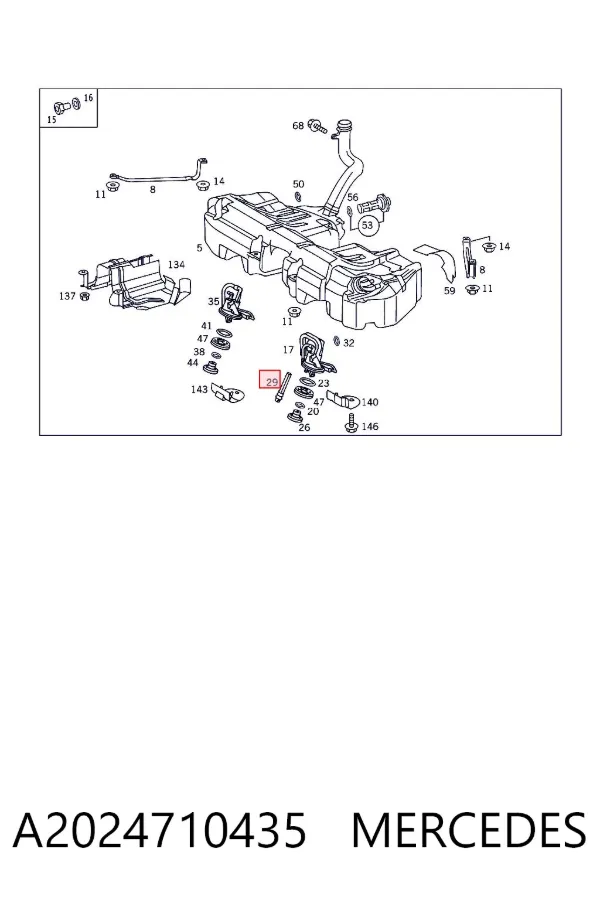 Фільтр-сітка бензонасосу A2024710435 Mercedes