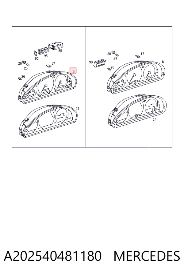 Купити A2025404811 Mercedes Покажчик напруги (вольтметр)