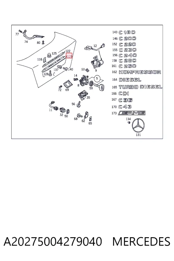  A2027500427 Mercedes