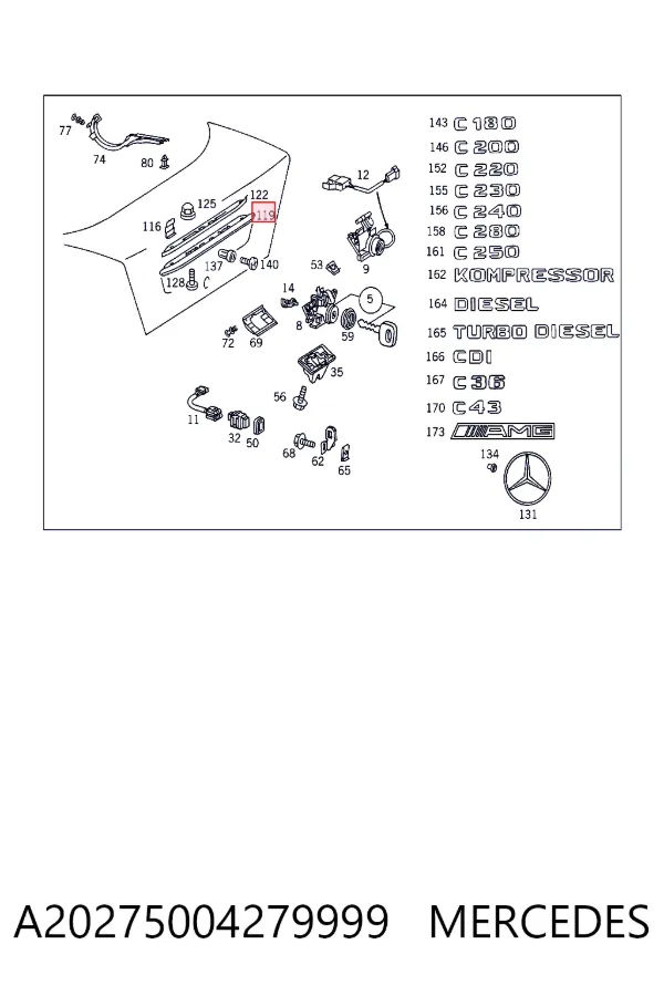 A2027500427 Mercedes 