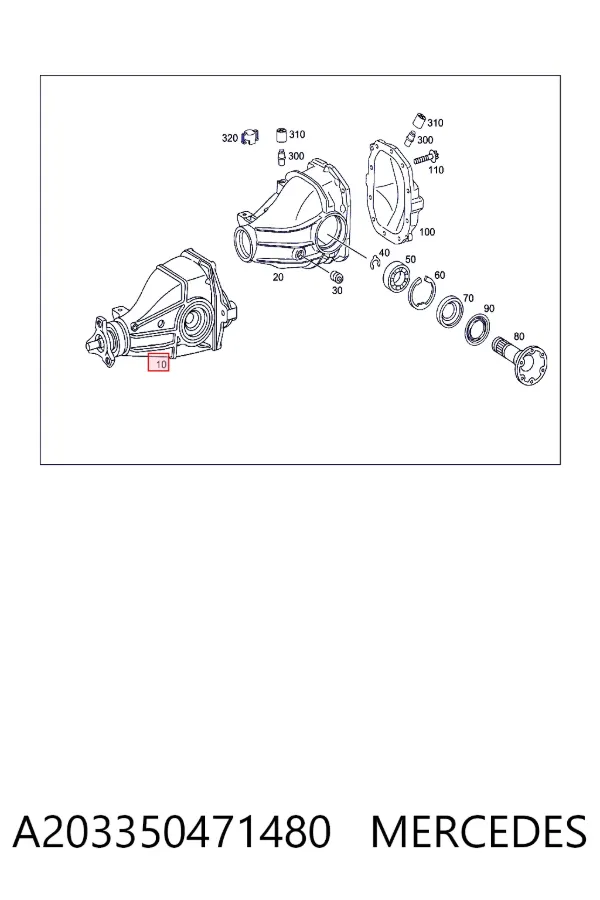 Задній редуктор A203350471480 Mercedes