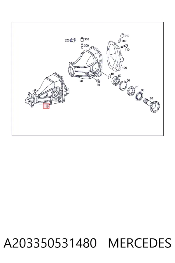 Задній редуктор A2033505314 Mercedes