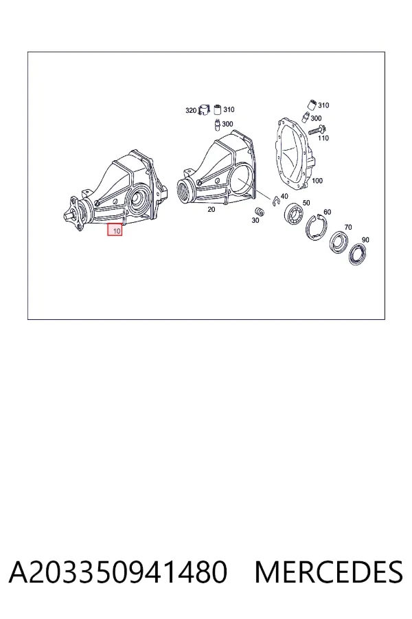 A2033509414 Mercedes Задній редуктор