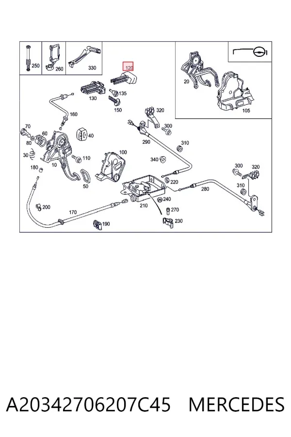  Mercedes A2034270620 ціна, від 7.60 USD