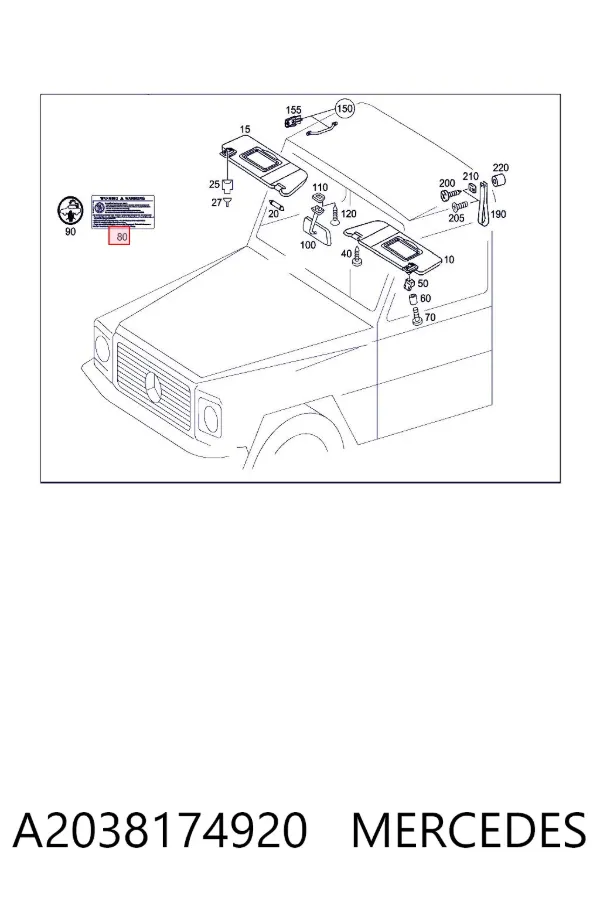  A2038174920 Mercedes
