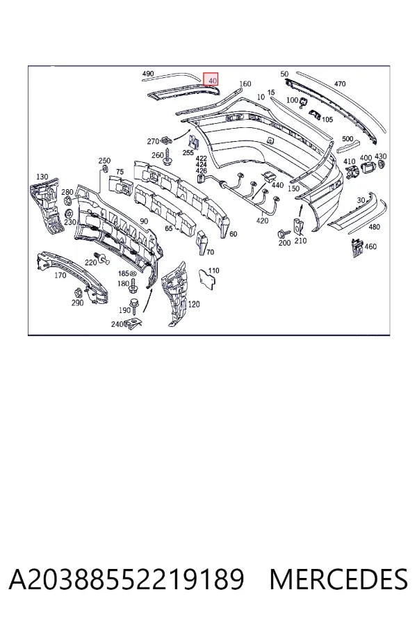  Mercedes A2038855221 ціна, від 26.36 USD