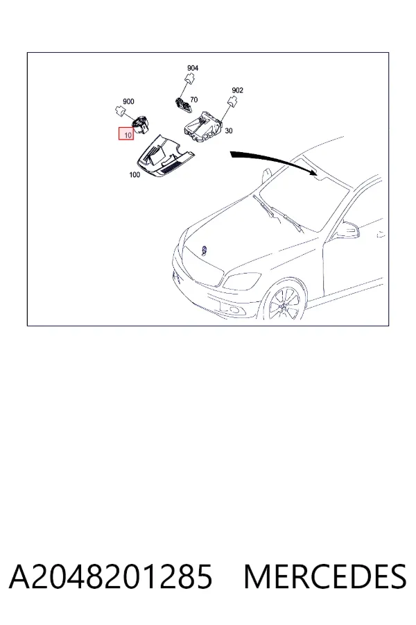 Датчик дощу A2048201285 Mercedes