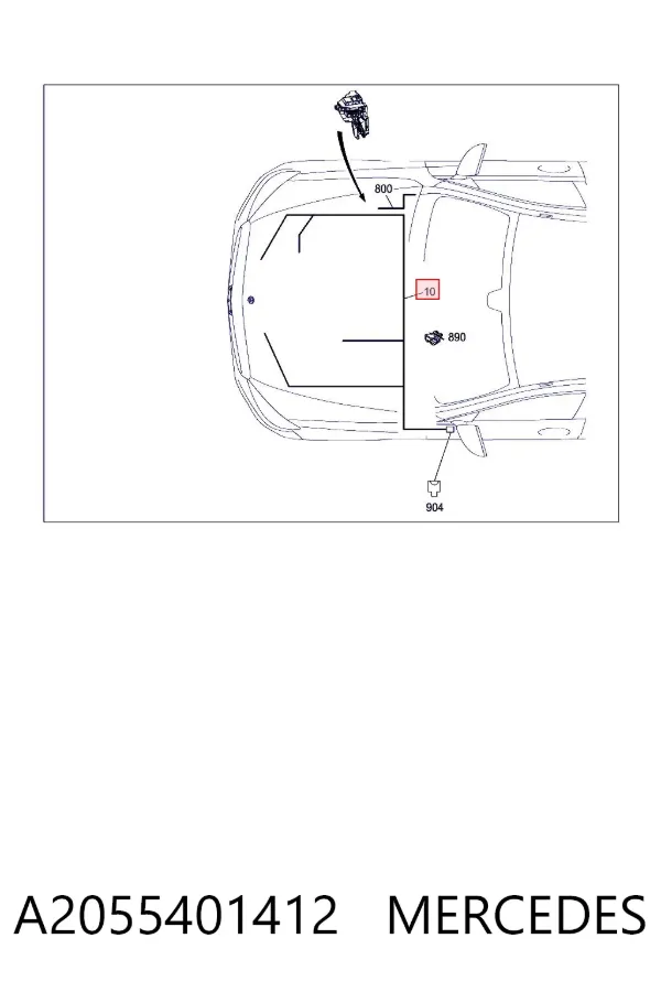 Джгут проводів моторного відсіку A2055401412 Mercedes