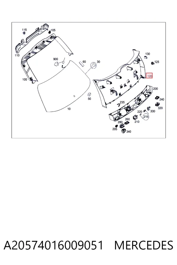  Mercedes A2057401600 ціна, від 50.68 USD