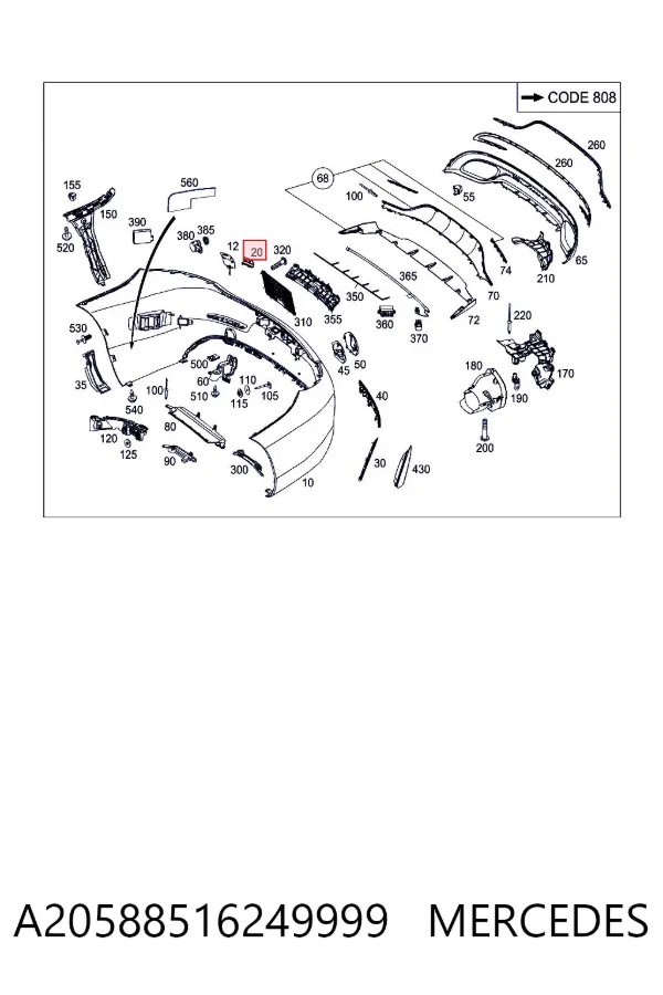  Mercedes A2058851624