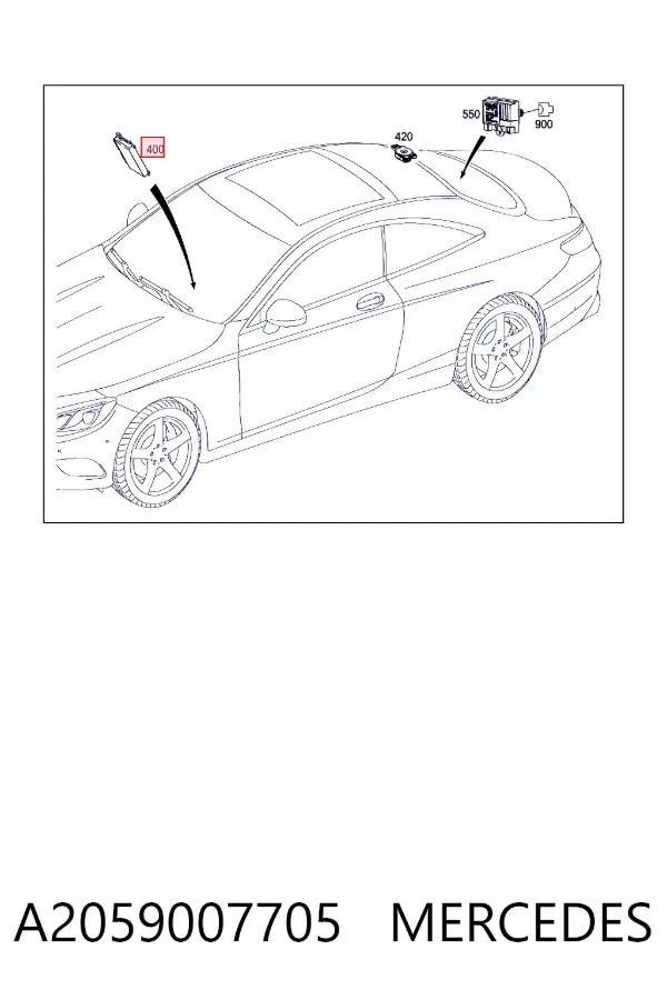 Модуль (ЕБУ) АКПП електронний A2059007705 Mercedes