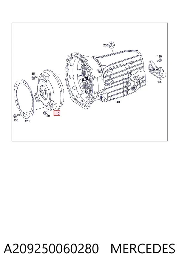 Купити A2092500602 Mercedes Гідротрансформатор автоматичної коробки передач