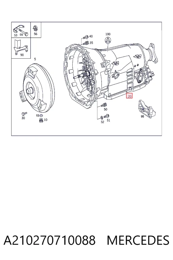 Коробка передач автомат Mercedes A2102707100 ціна, від 340.01 USD